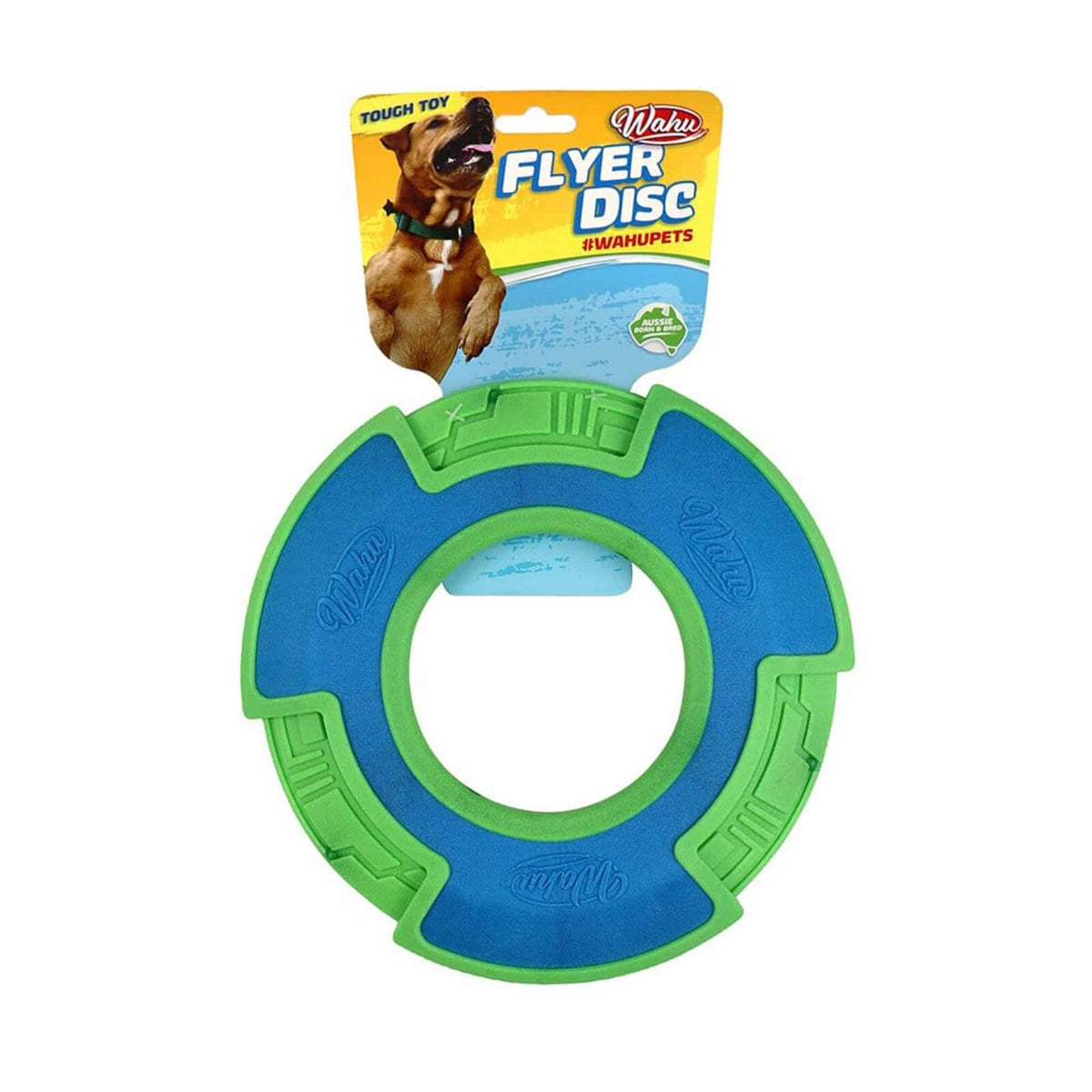 Wahu Tough Flyer Disc dog toy in retail packaging