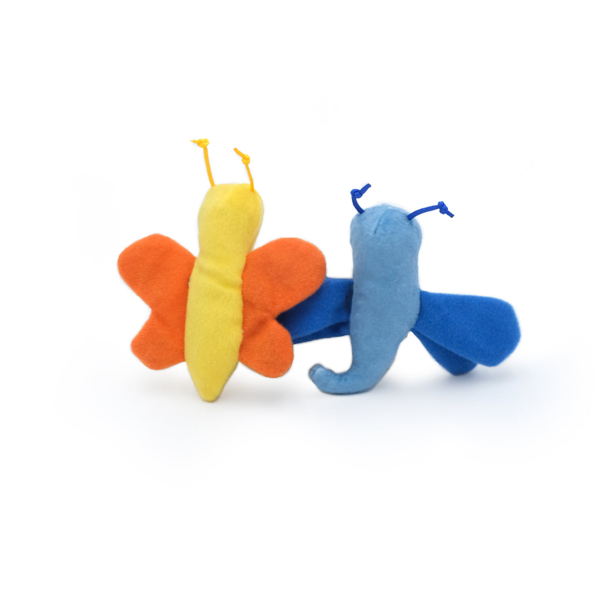 ZippyClaws butterfly and dragonfly cat toys showing crinkle wings and string antennae