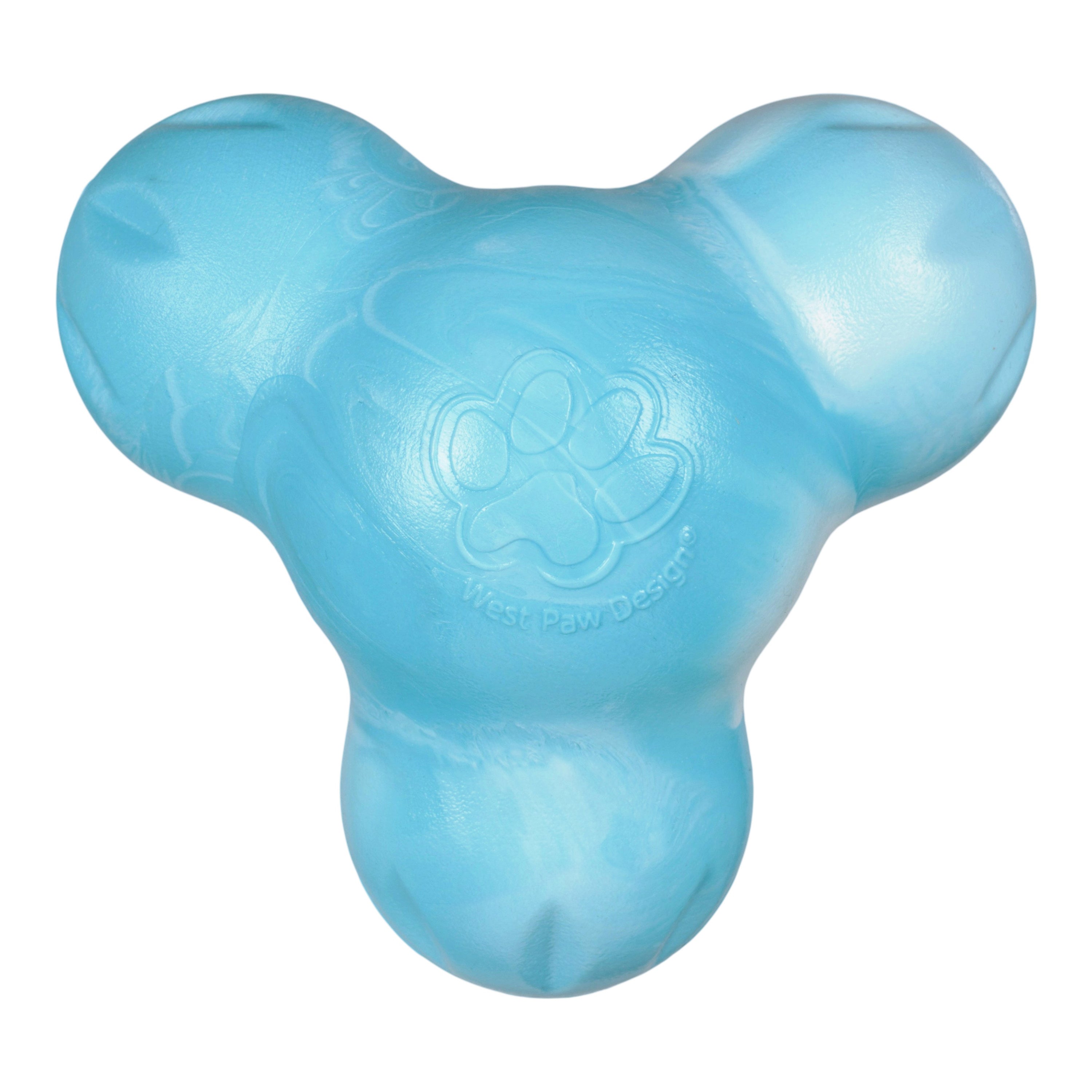 West Paw Tux Treat Dispensing Dog Toy - Large Aqua Swirl by PeekAPaw