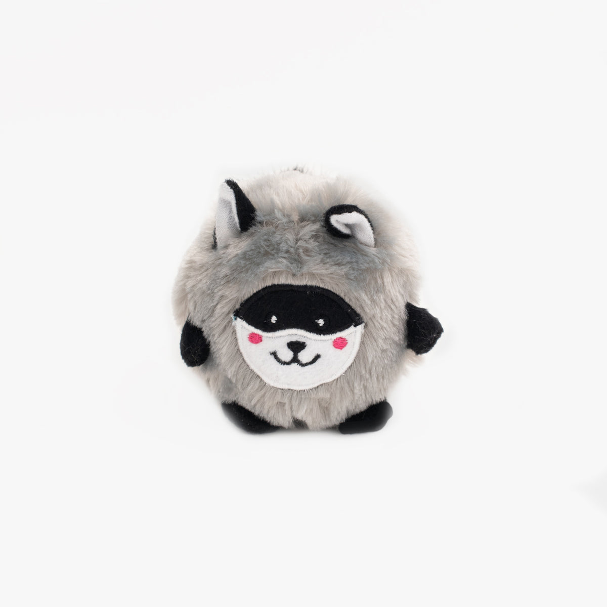 Bushy Throw Raccoon shown from the side showing the crinkle body and tail length