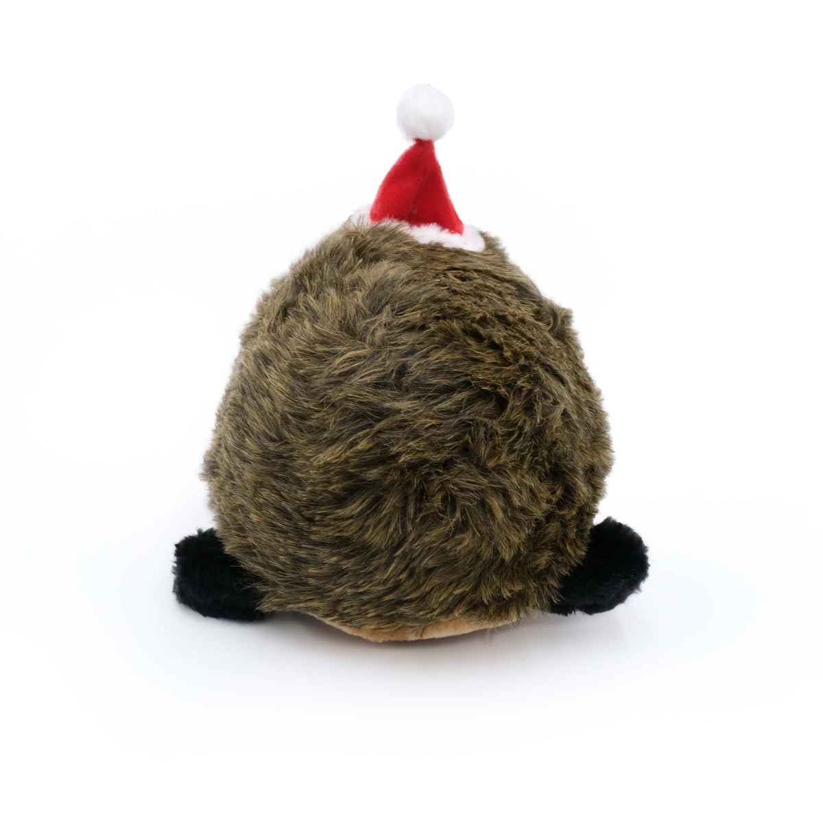 Christmas Hedgehog Extra Large seen from behind, showing the textured back