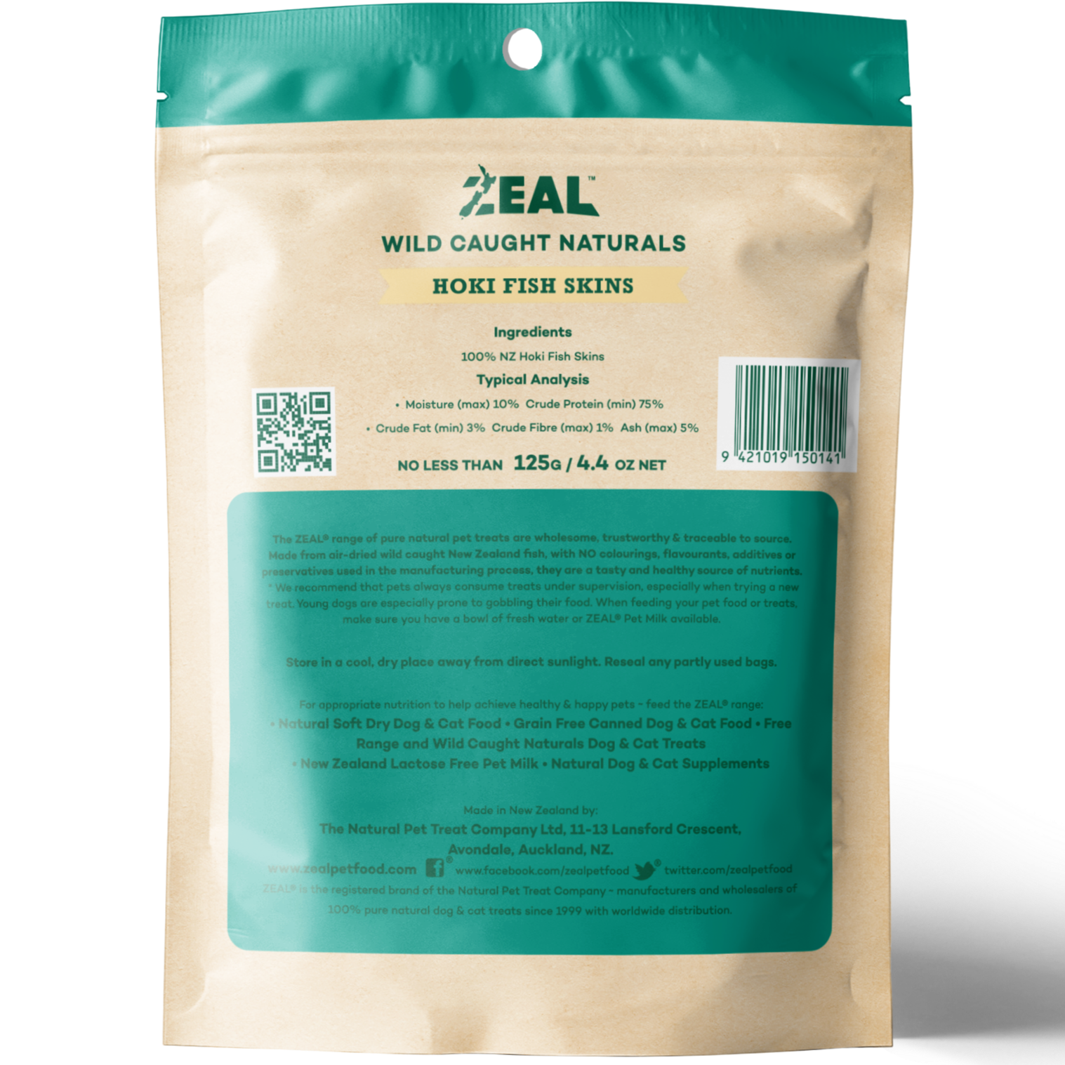 Zeal Hoki Fish Skins Back