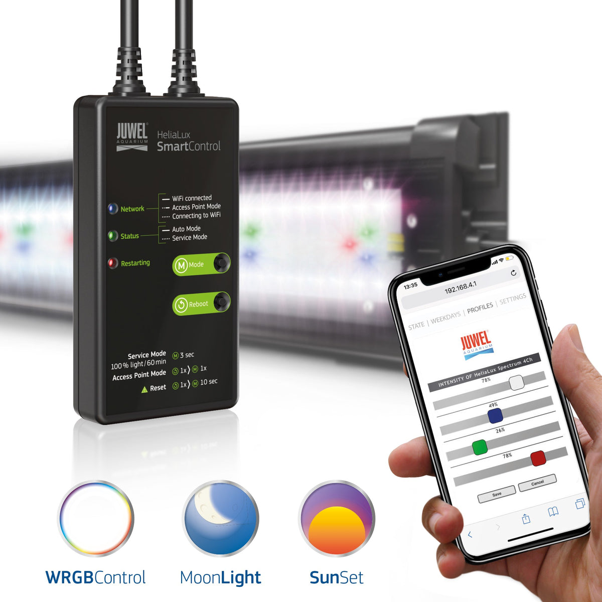 Juwel HeliaLux SmartControl browser interface