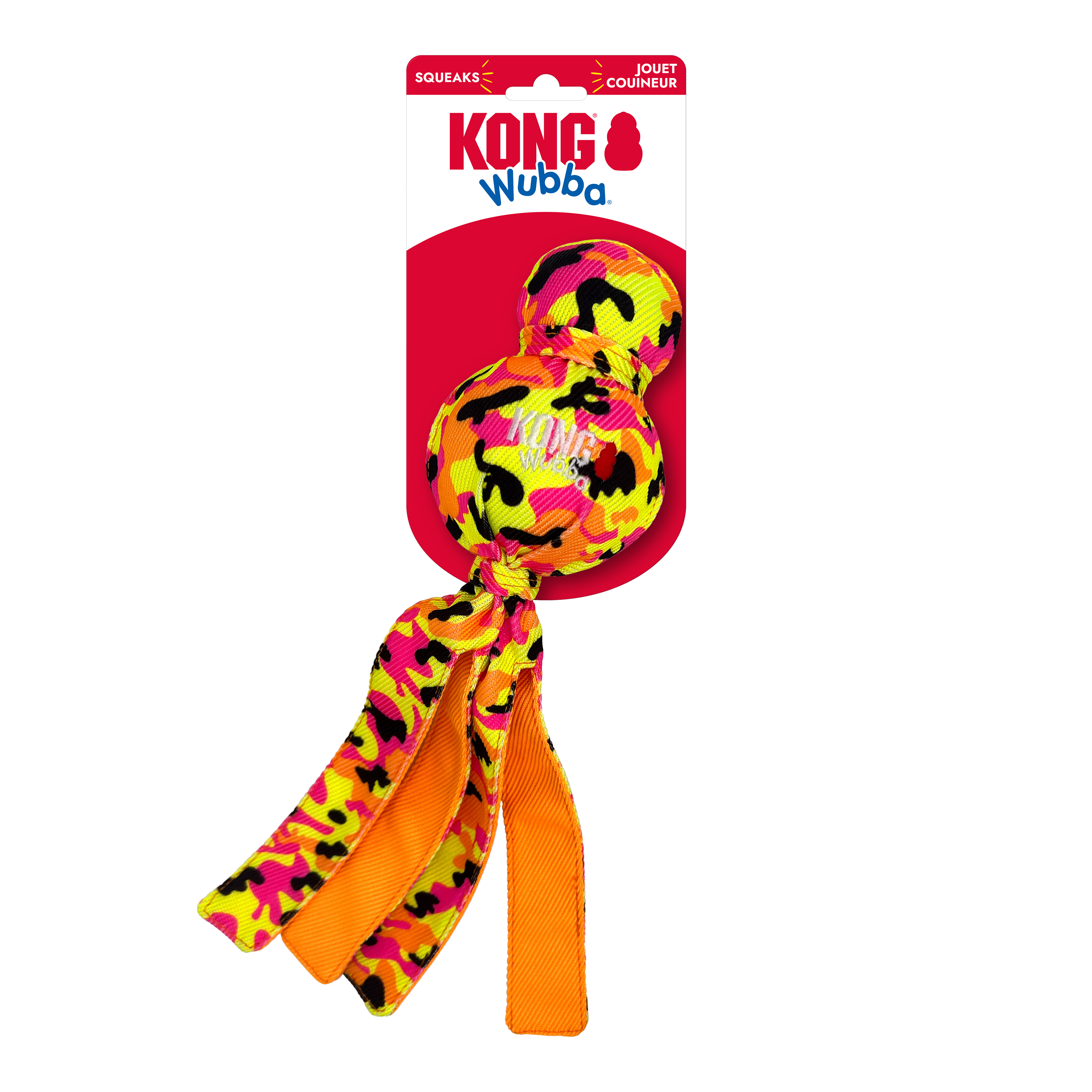 KONG Dog Toys Wubba Ballistic High-Viz in retail packaging
