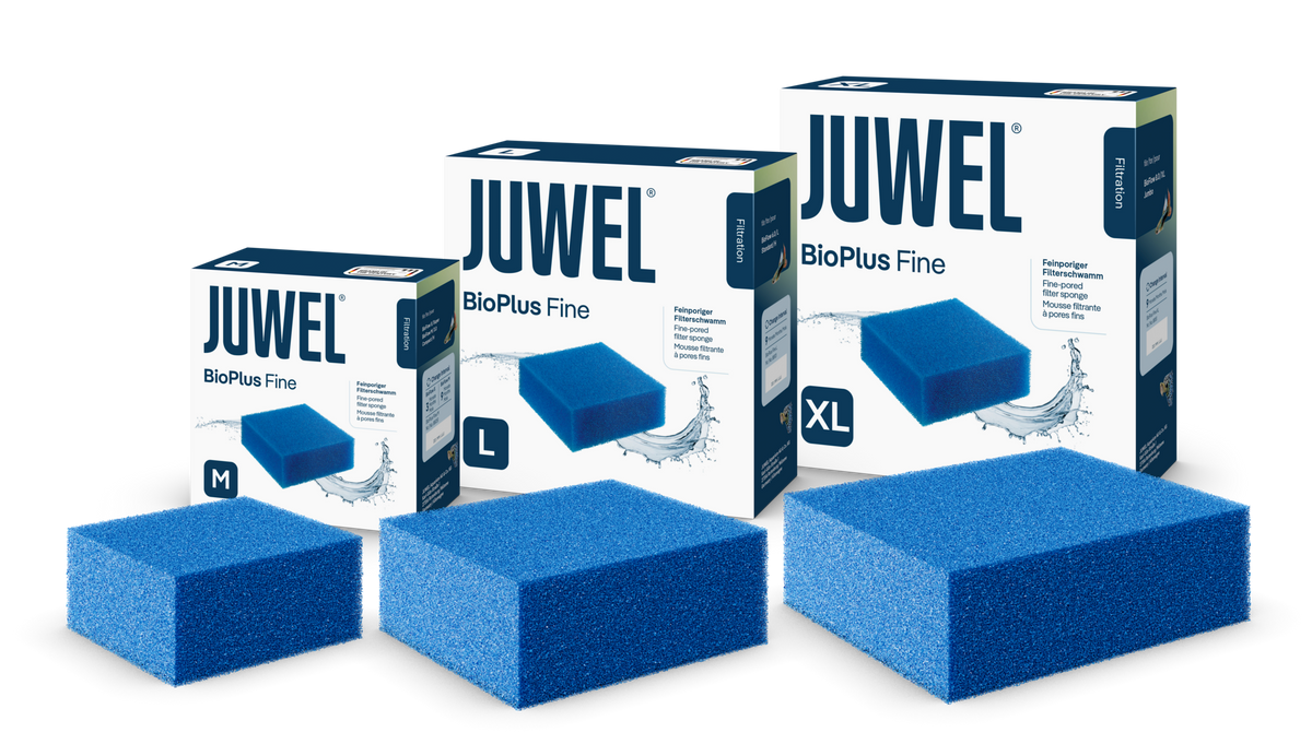 Juwel bioPlus fine blue filter sponge in Medium, Large and XLarge packs