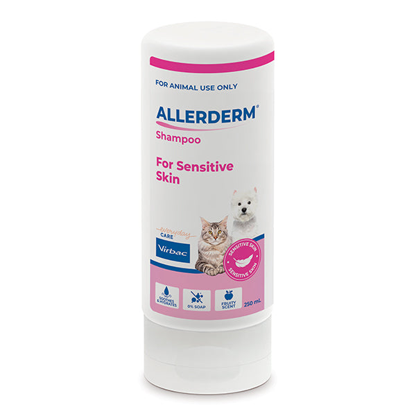 Virbac Allerderm Shampoo for Sensitive Skin 250ml bottle