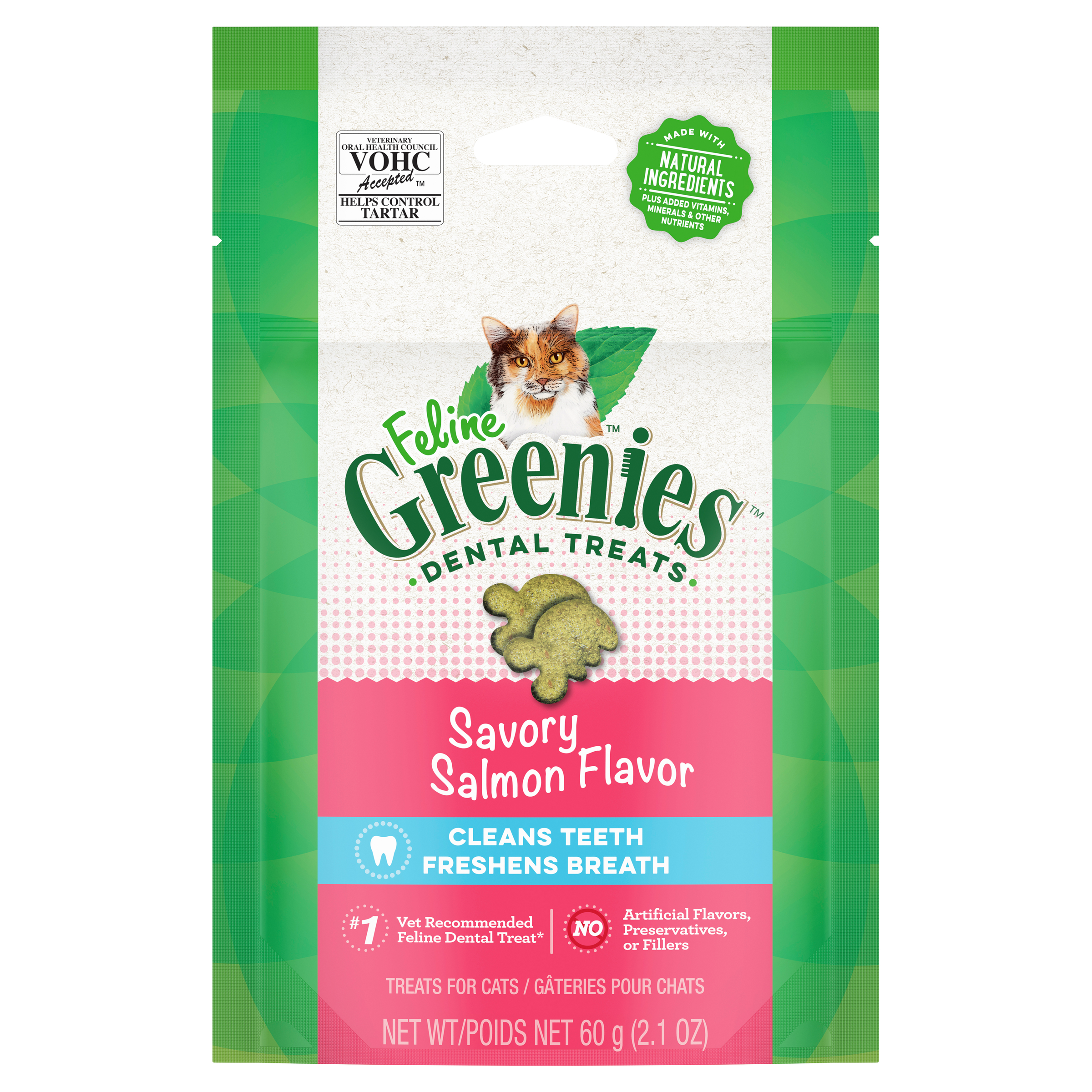 GREENIES Feline Dental Cat Treat Savoury Salmon Flavour bag
