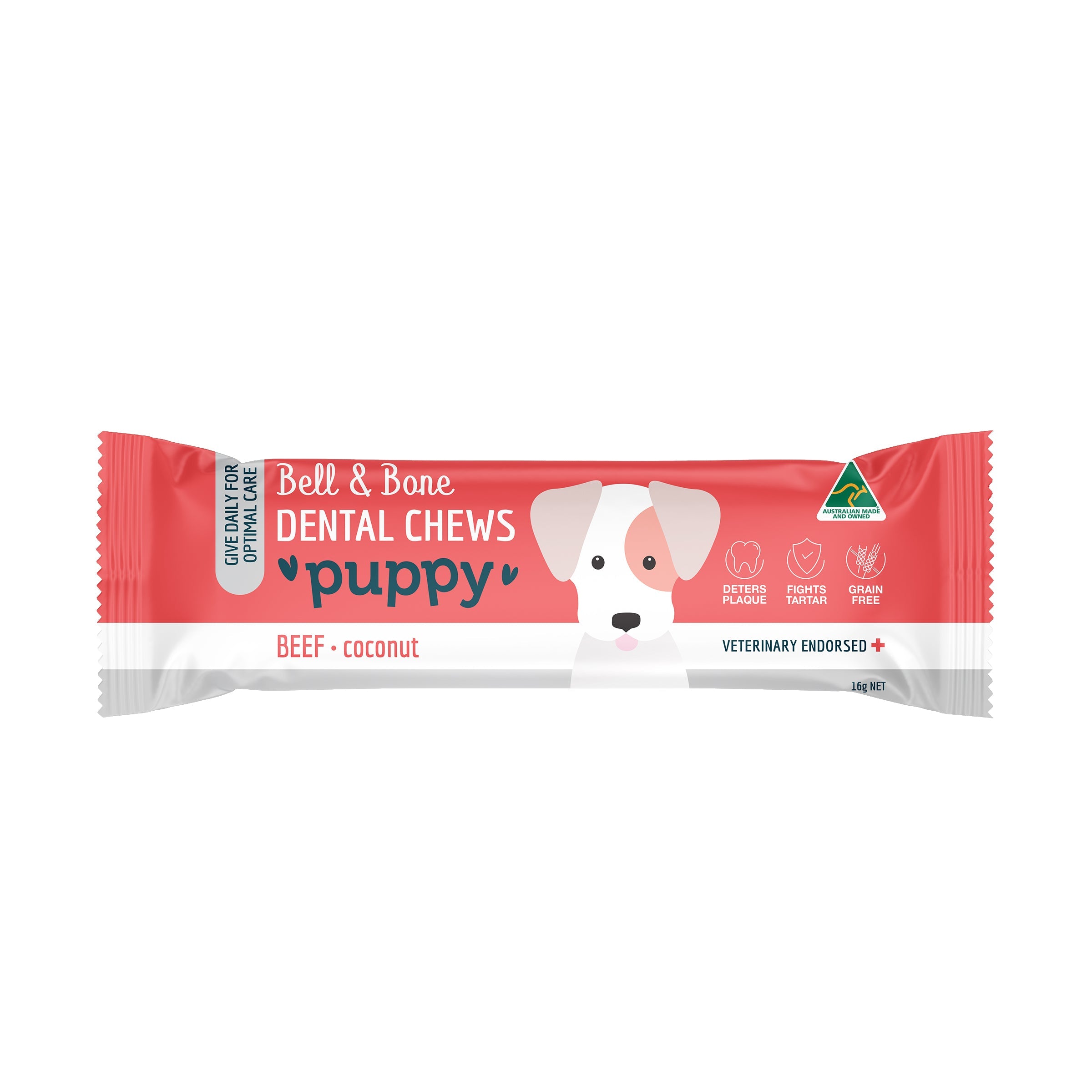 Bell and Bone Puppy Dental Chews - Beef and Coconut
