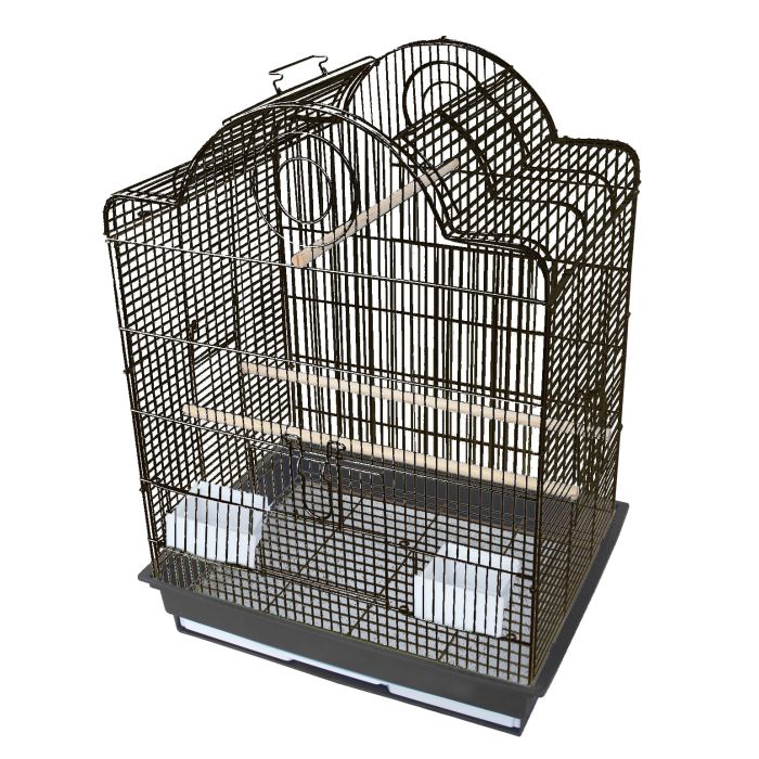Birdie Super Arch Top Cage in black with the arched top section opened out