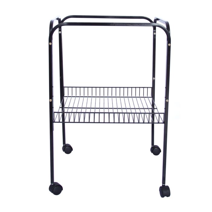 Birdie Cage Stand in black, 47 x 36cm frame for a bird cage to sit on