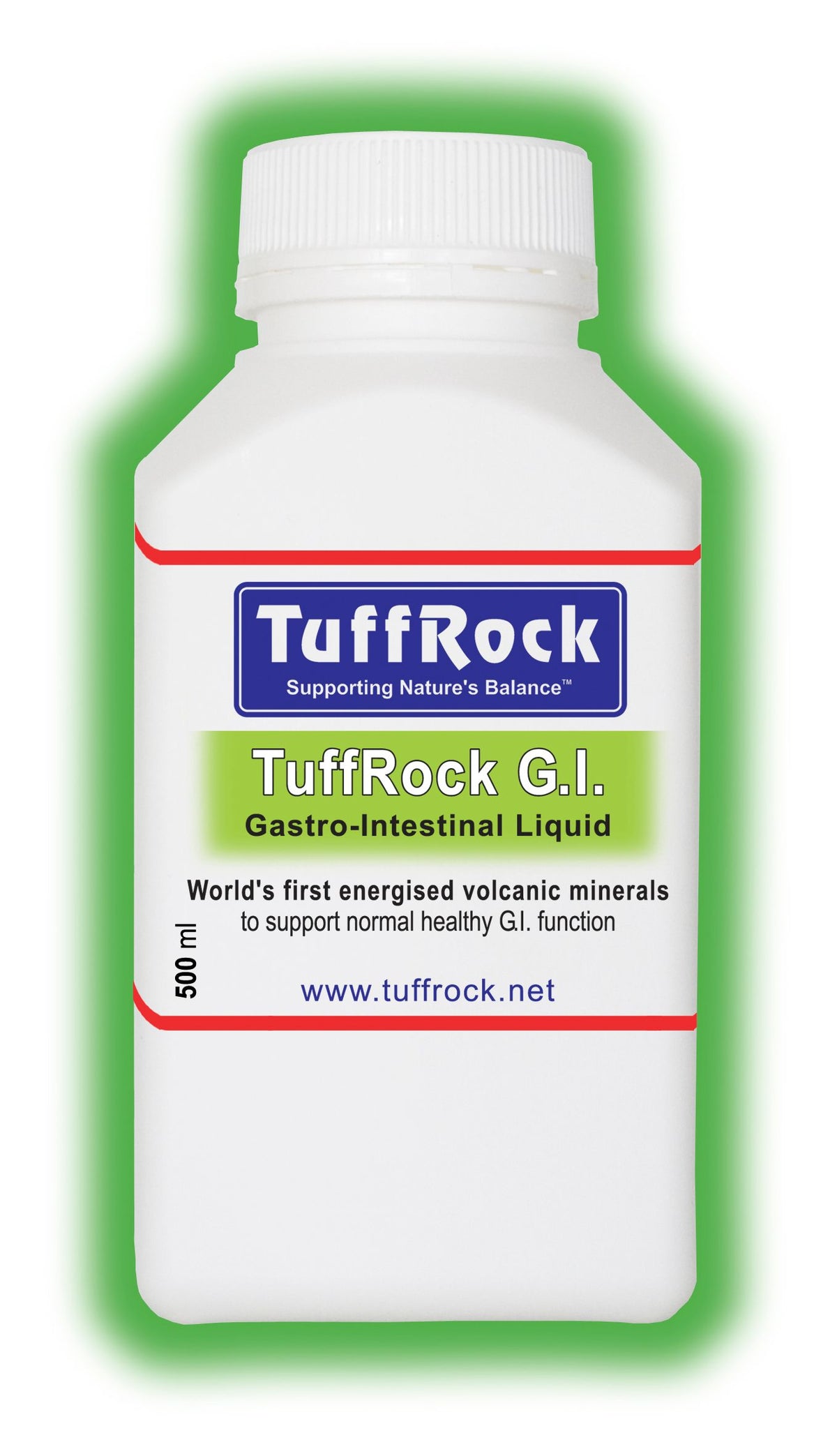 TuffRock G.I. gastro intestinal liquid for horses, front of pack