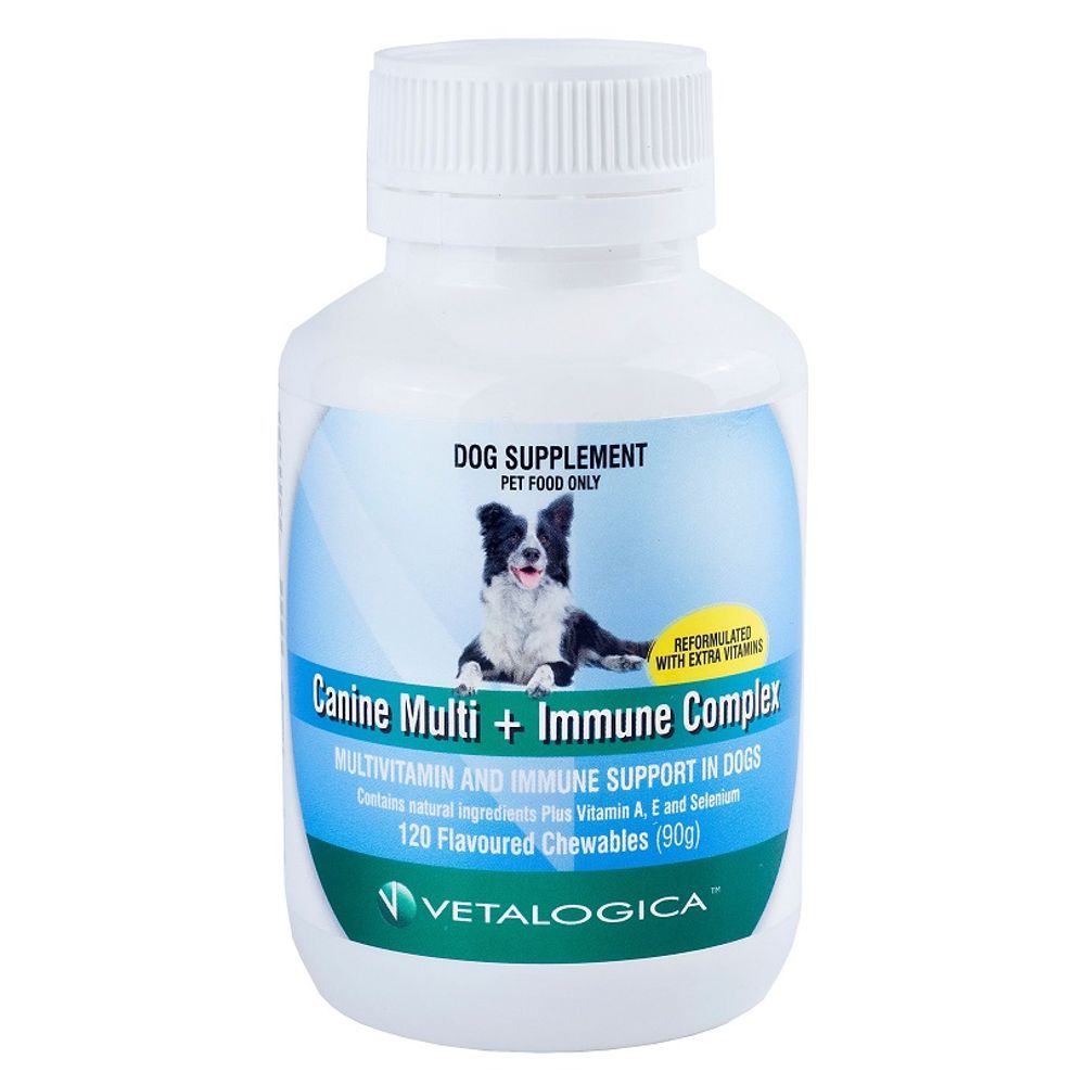 Vetalogica Canine Senior Multi Chews for Dogs - 120 Chews | PeekAPaw Pet Supplies