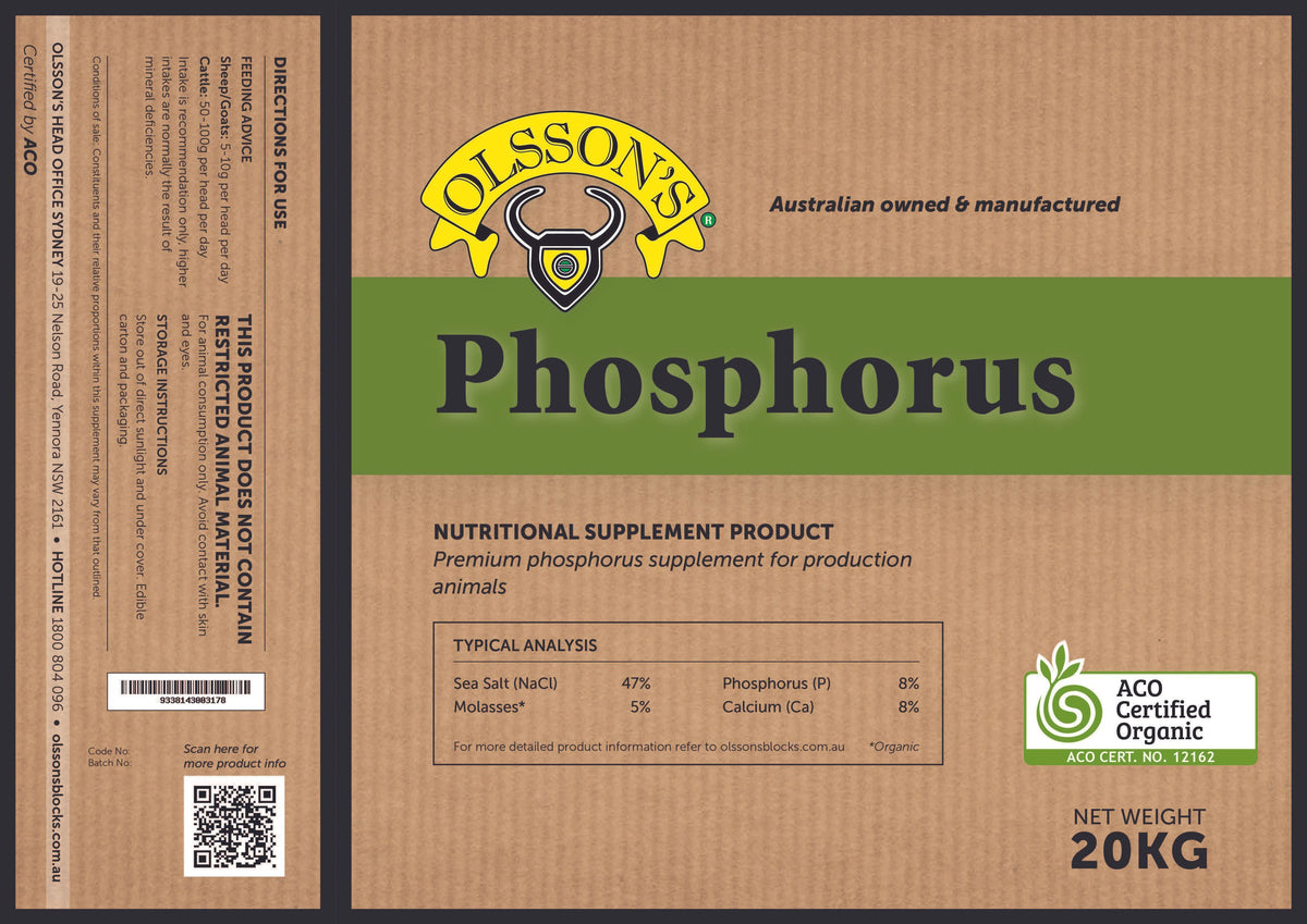 Olssons Organic Phosphorus 8% P Block 20kg