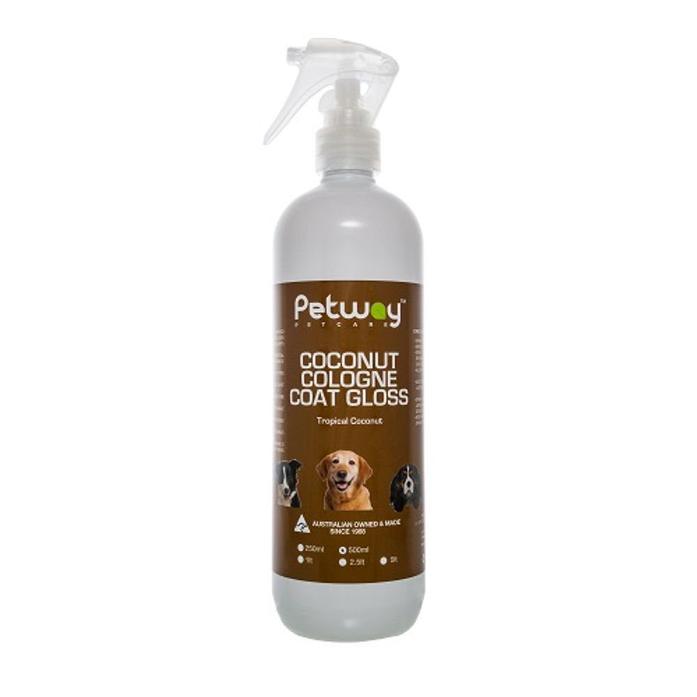 Petway Petcare Coconut Cologne Coat Gloss - 500ml | PeekAPaw Pet Supplies
