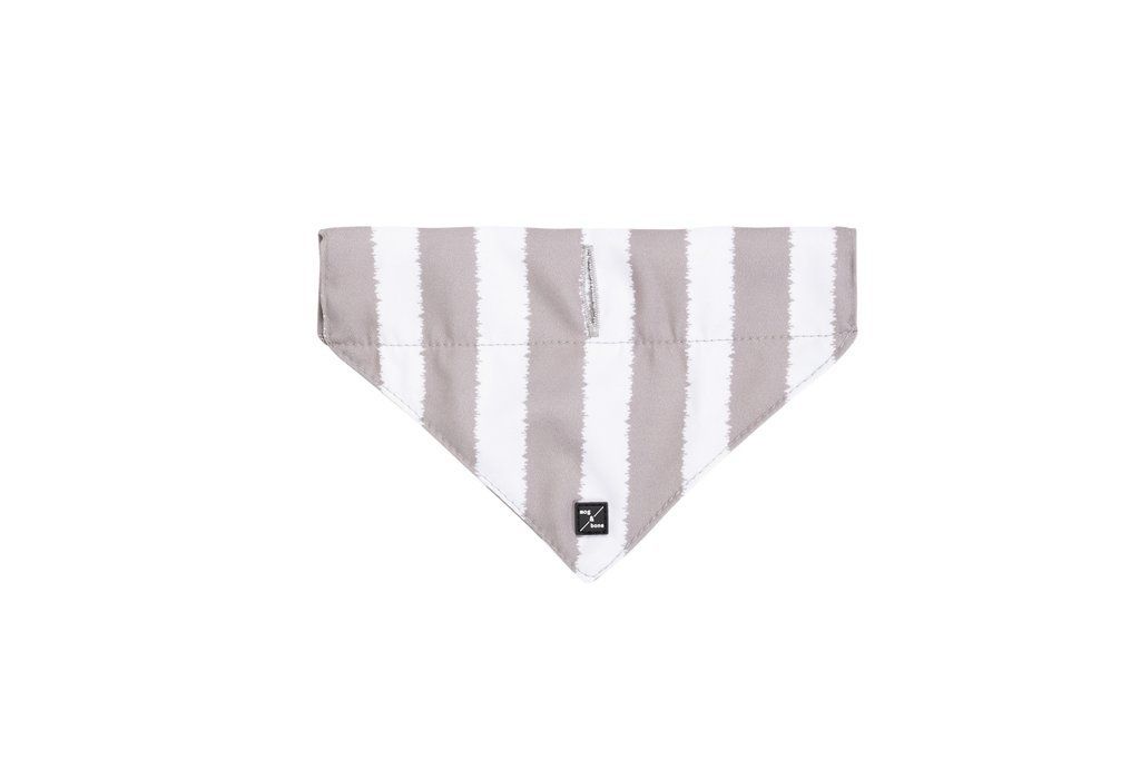 Mog & Bone dog bandana in Latte Hamptons Stripe print