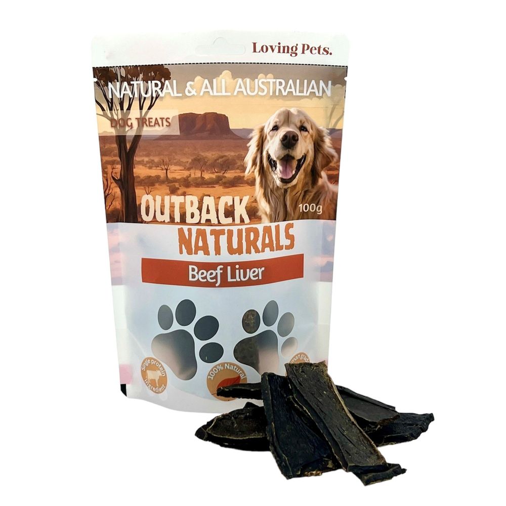 Loving Pets Beef Liver Dog Treats - 100g | PeekAPaw Pet Supplies