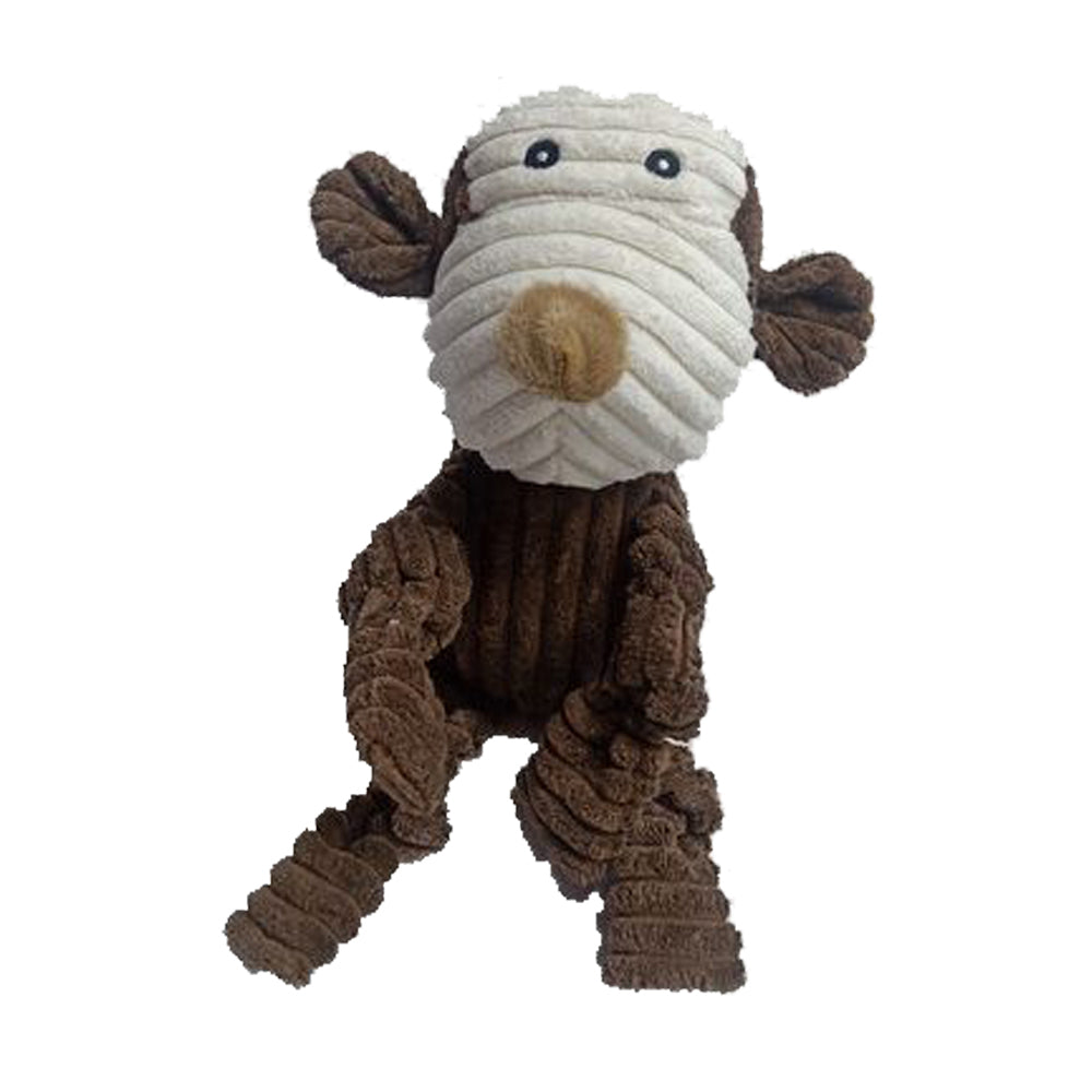 Paw Play 30cm plush monkey squeaky dog toy