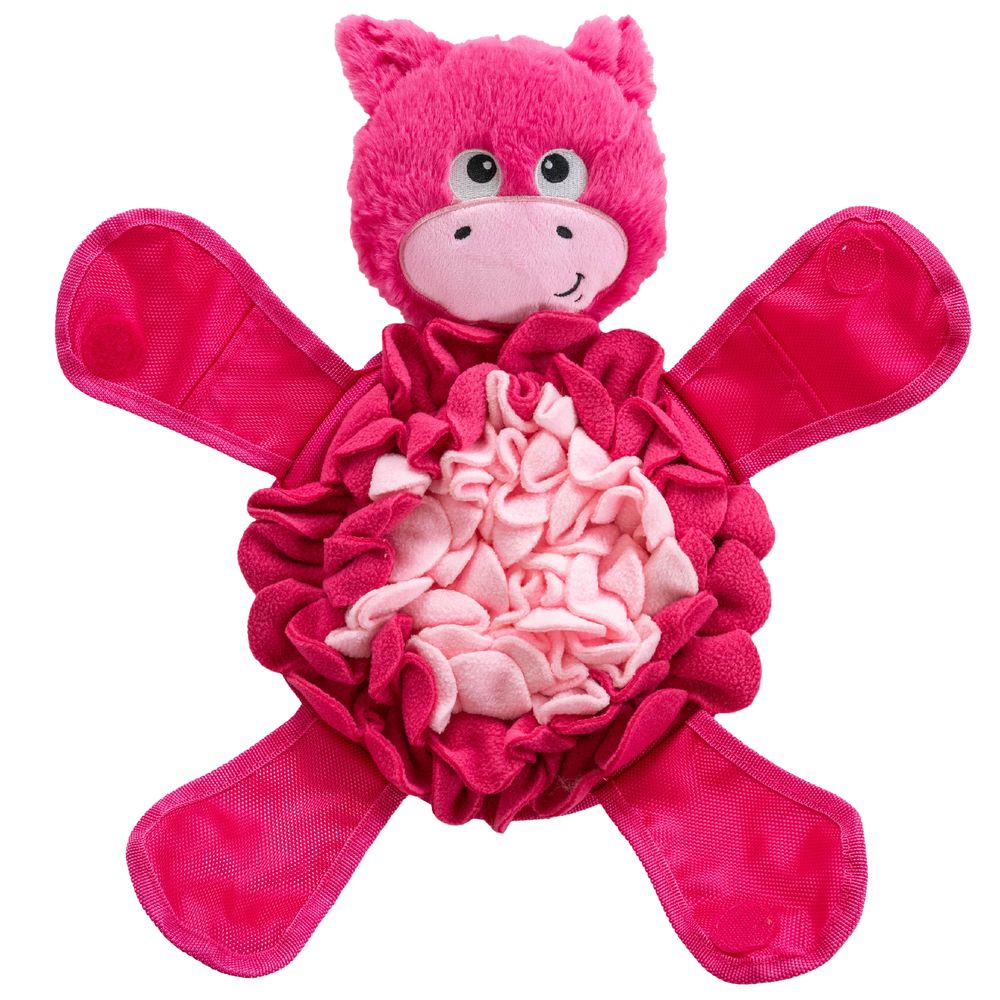 Nina Ottosson Snuffle Palz Interactive Plush Dog Puzzle - Pig | PeekAPaw Pet Supplies
