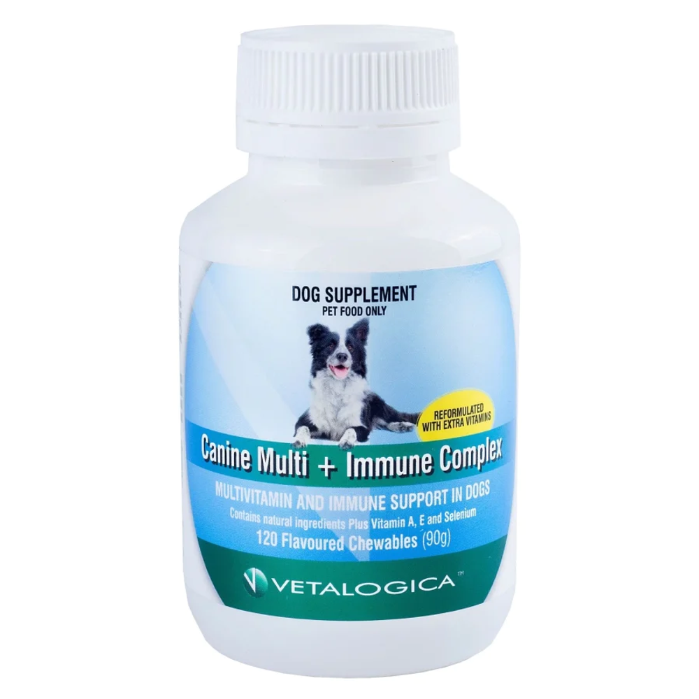 Vetalogica Canine Multi & Immune Complex Chews for Dogs - 120 Chews | PeekAPaw Pet Supplies