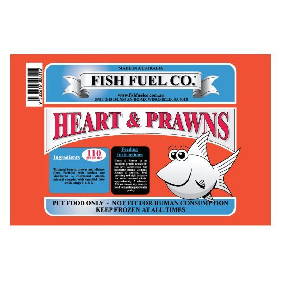 Fish Fuel Heart & Prawn Fish Food 110g tub