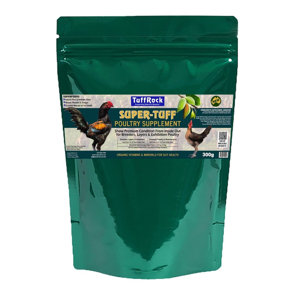 TuffRock Super-Tuff Poultry organic vitamin and mineral supplement, front of pack