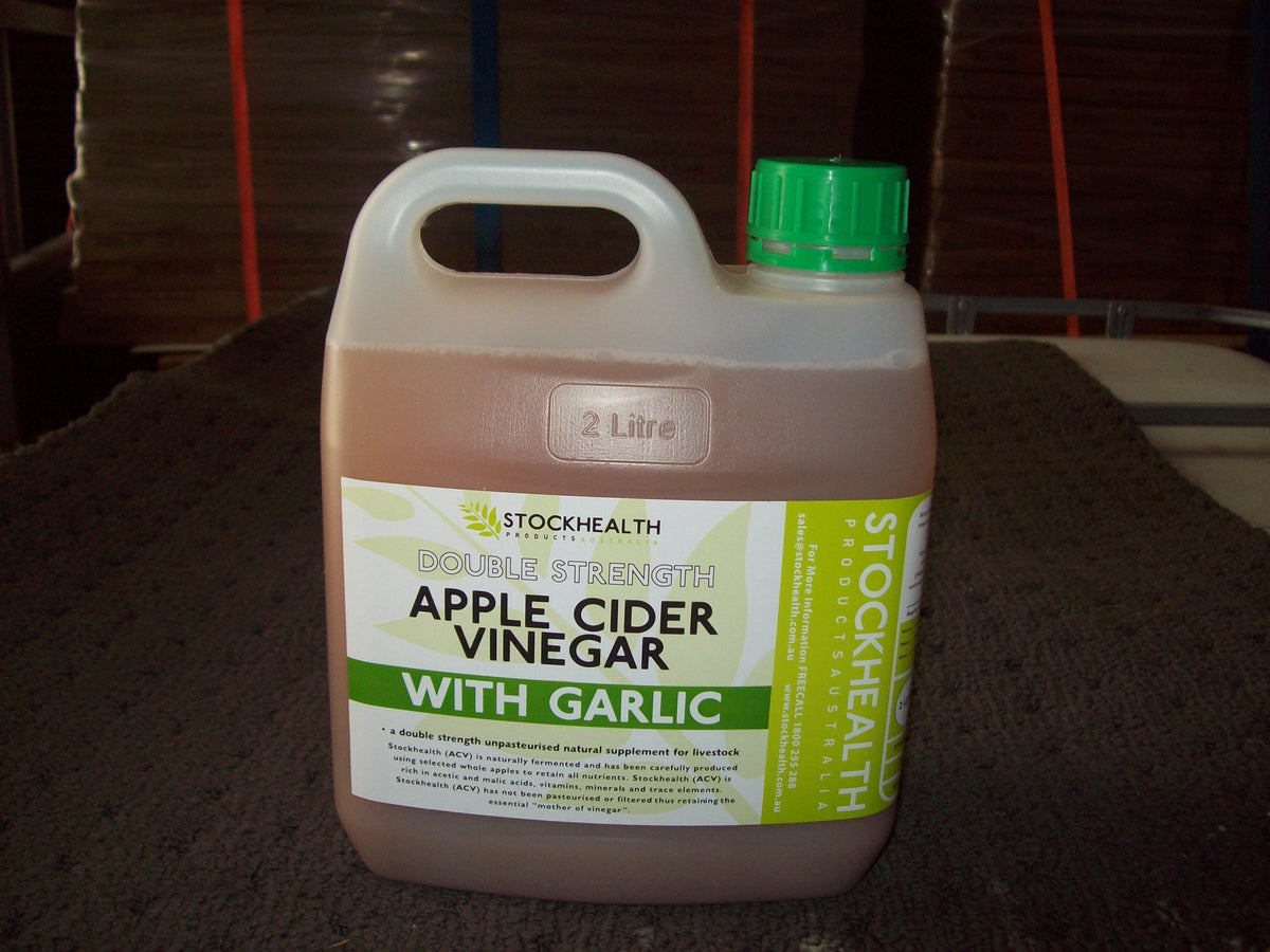 Stockhealth Apple Cider Vinegar with Garlic Double Strength for Livestock 2L pack