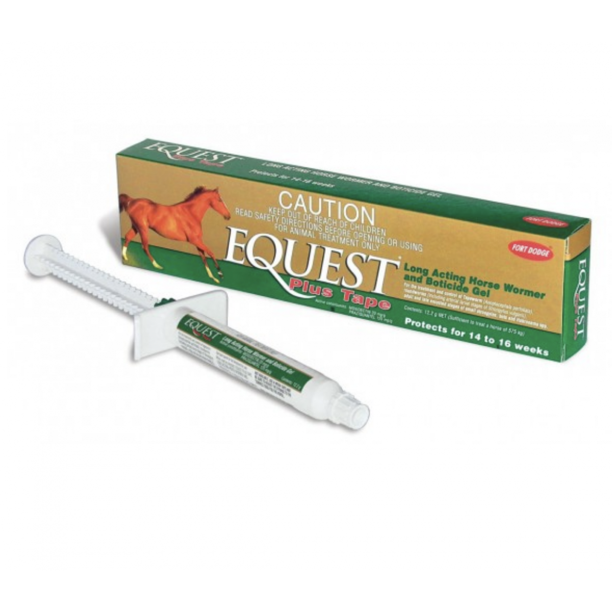 Equest Plus Tape Gel Horse Wormer 11.8g product packaging