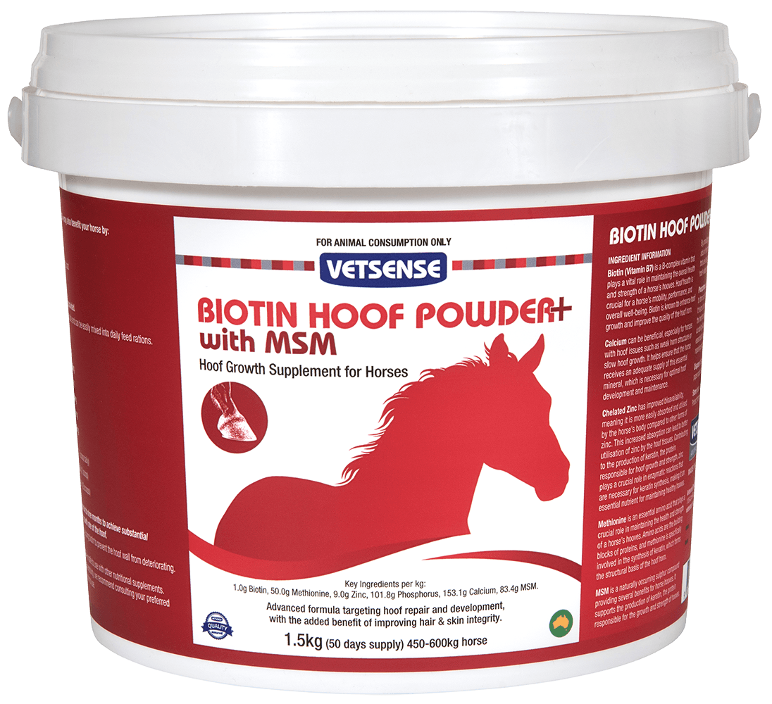 Vetsense Biotin Hoof Powder+ with MSM for Horses 1.5kg pack