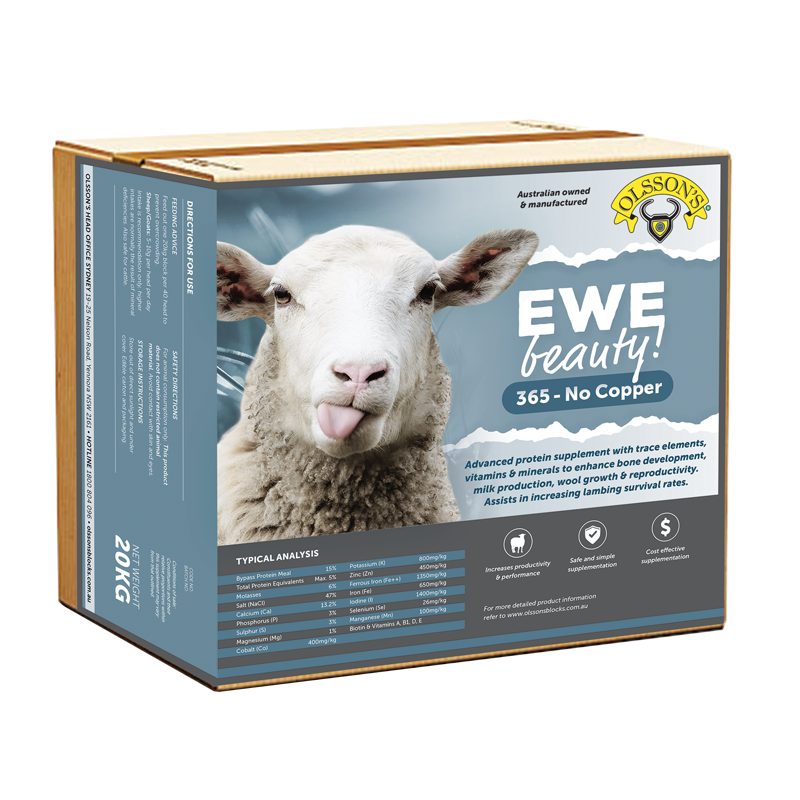 Olssons Ewe Beauty All Season No Copper Block 20kg