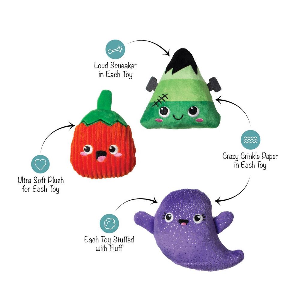 Fringe Studio Halloween Plush Dog Toy Set - Spooky Squad - Default Title | PeekAPaw Pet Supplies