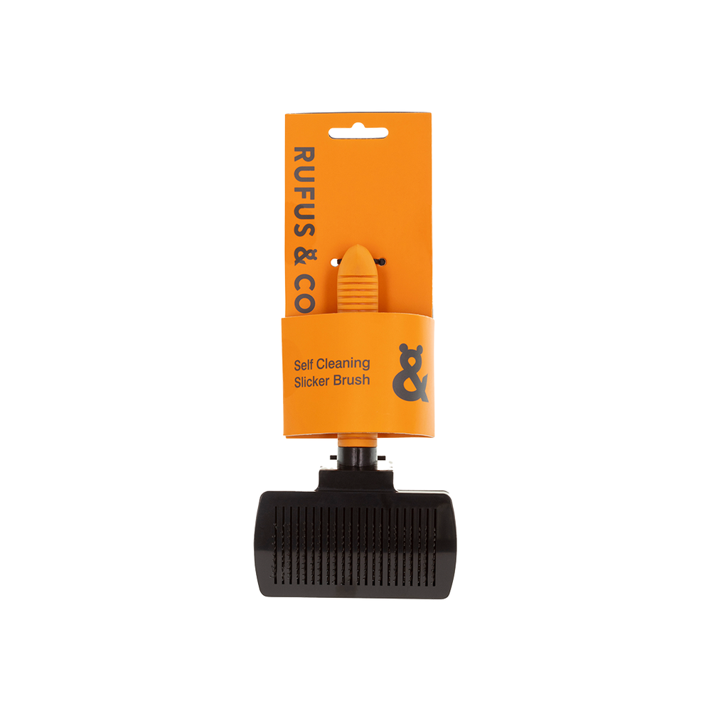 Rufus & Coco Self Cleaning Slicker Brush - Default Title | PeekAPaw Pet Supplies