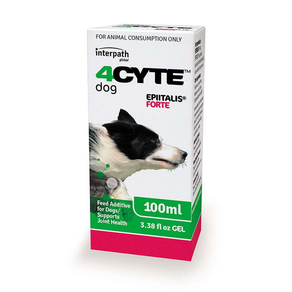 4Cyte Epiitalis Forte Gel for dogs, 100ml carton, front