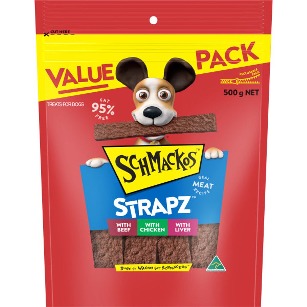 Schmackos Strapz Variety 3 Pack Dog Treats
