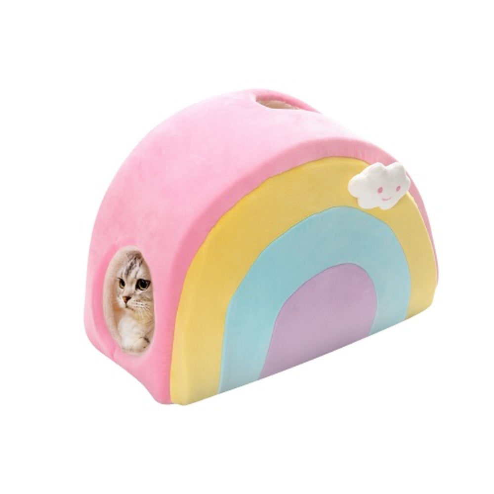 All Fur You Cat Cave - Rainbow | PeekAPaw Pet Supplies