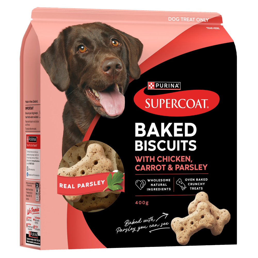 SUPERCOAT Baked Biscuits Chicken, Carrot & Parsley Dog Treats