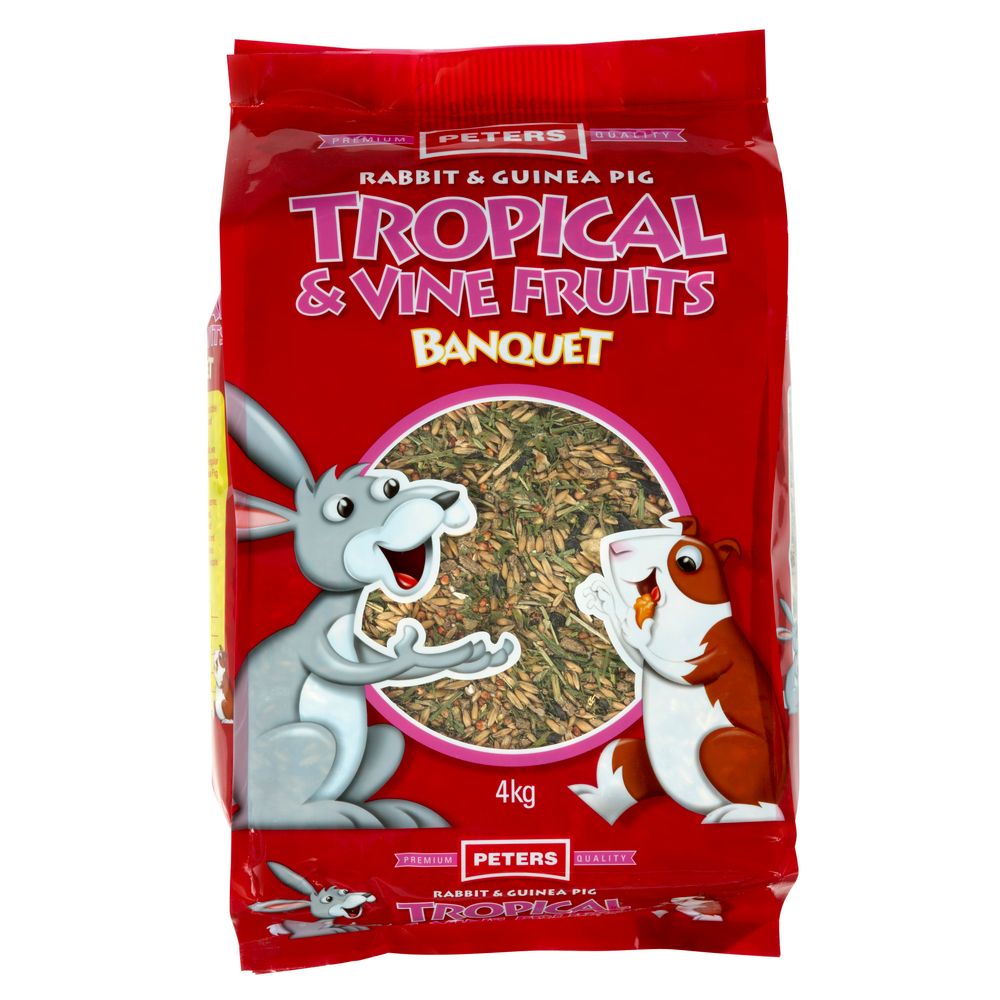Peters Rabbit & Guinea Pig Tropical & Vine Fruits - 4kg | PeekAPaw Pet Supplies