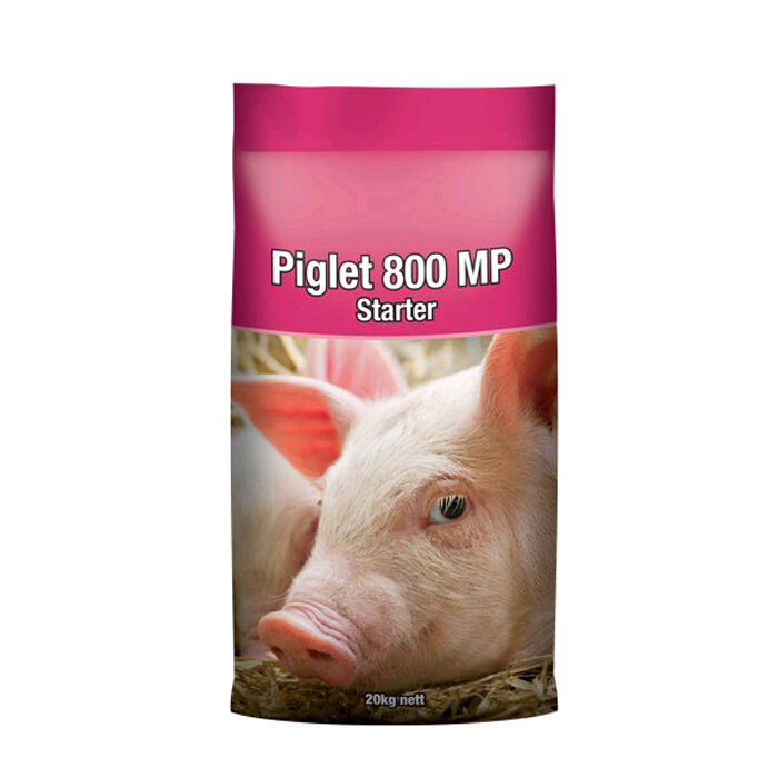 Laucke Mills Piglet 800 Micro Pellets Pig Feed bag, front of pack packshot on white