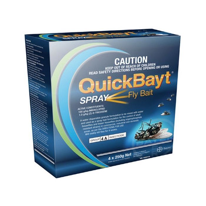 Elanco QuickBayt Spray Fly Bait 1kg (4 x 250g) product packaging