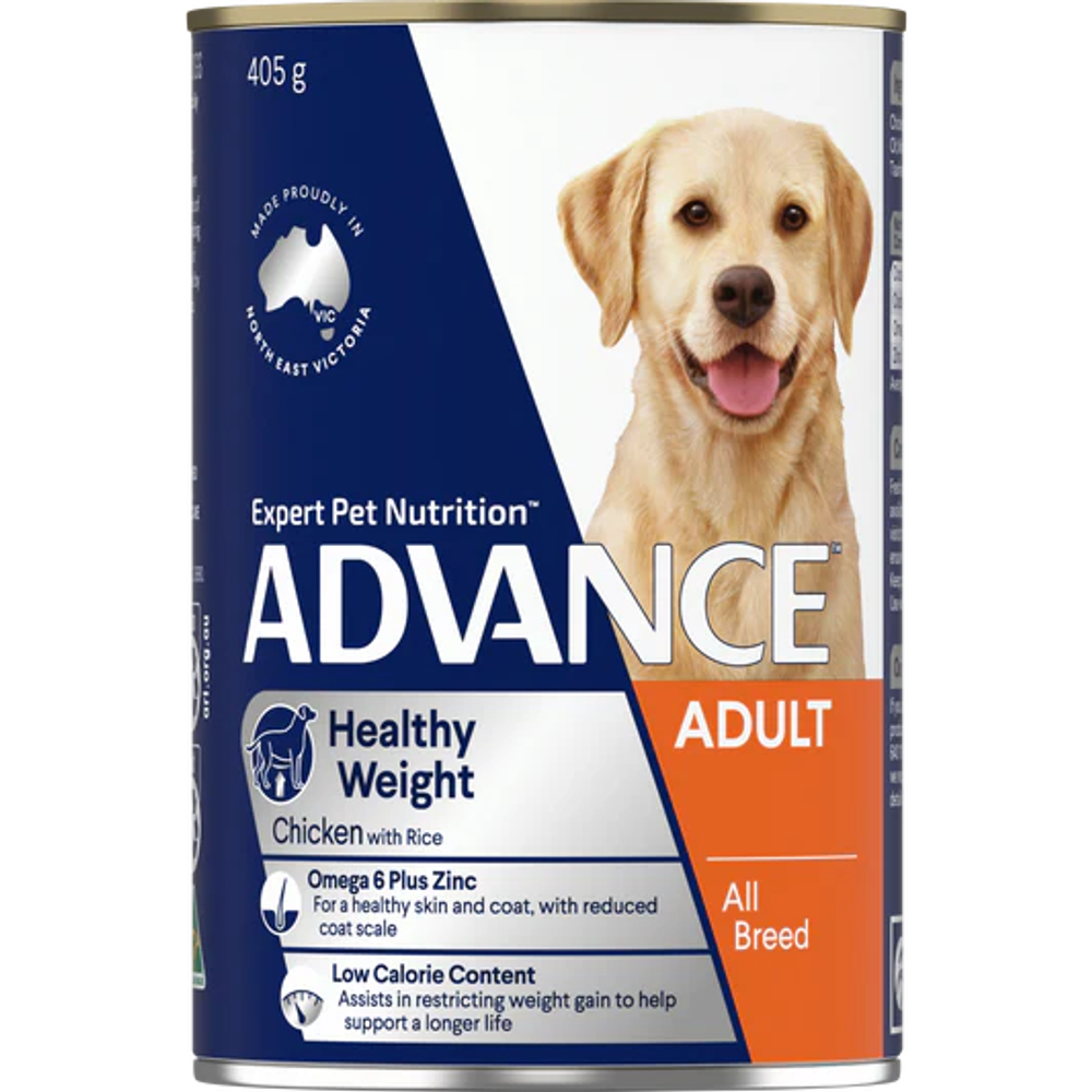 ADVANCE Healthy Weight All Breed Dry Dog Food Chicken with Rice - 17kg | PeekAPaw Pet Supplies