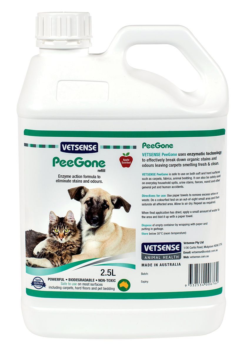 Vetsense PeeGone Stain & Odour Eliminator 2.5L Refill pack