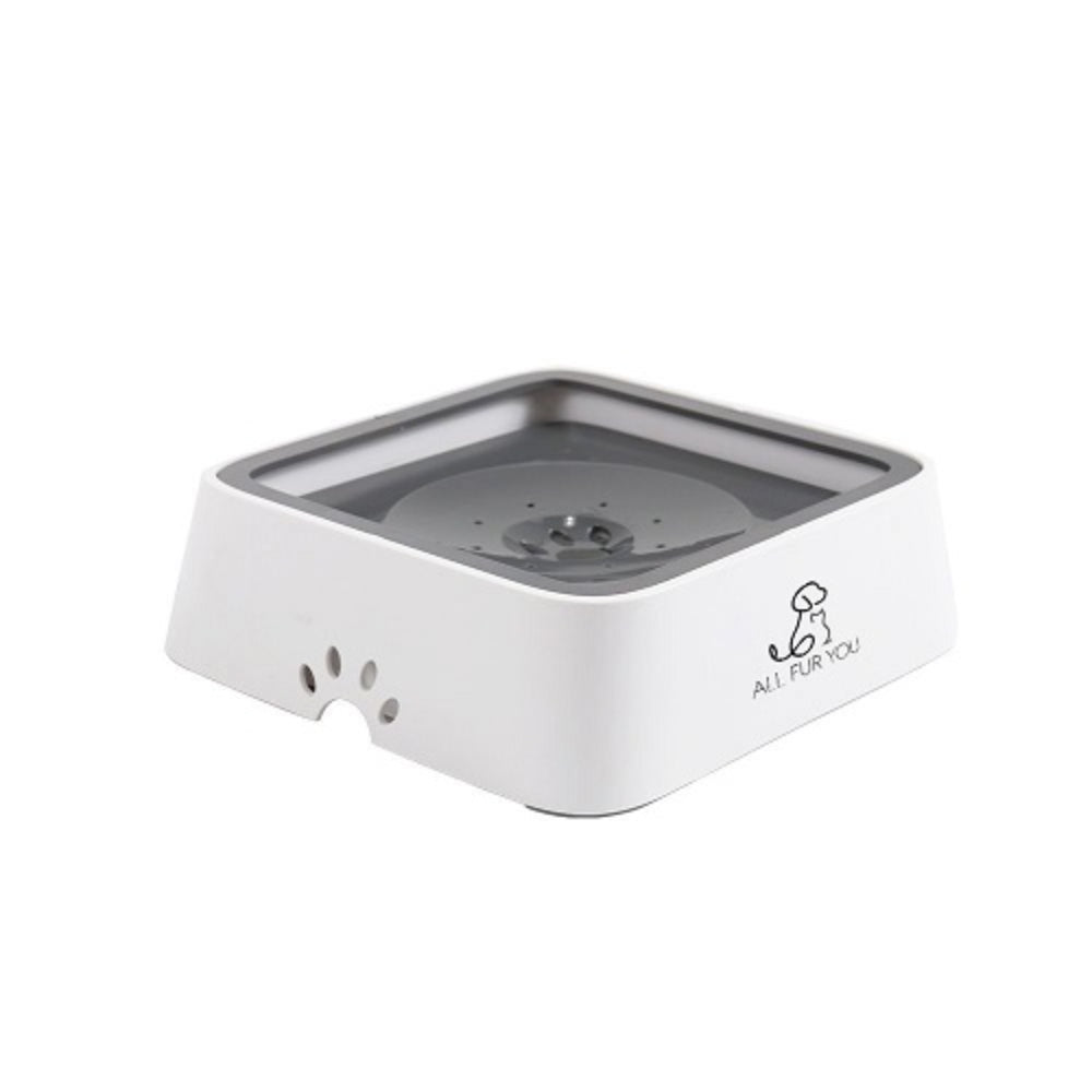 All Fur You Spill Proof Dog Bowl - 2L Grey | PeekAPaw Pet Supplies