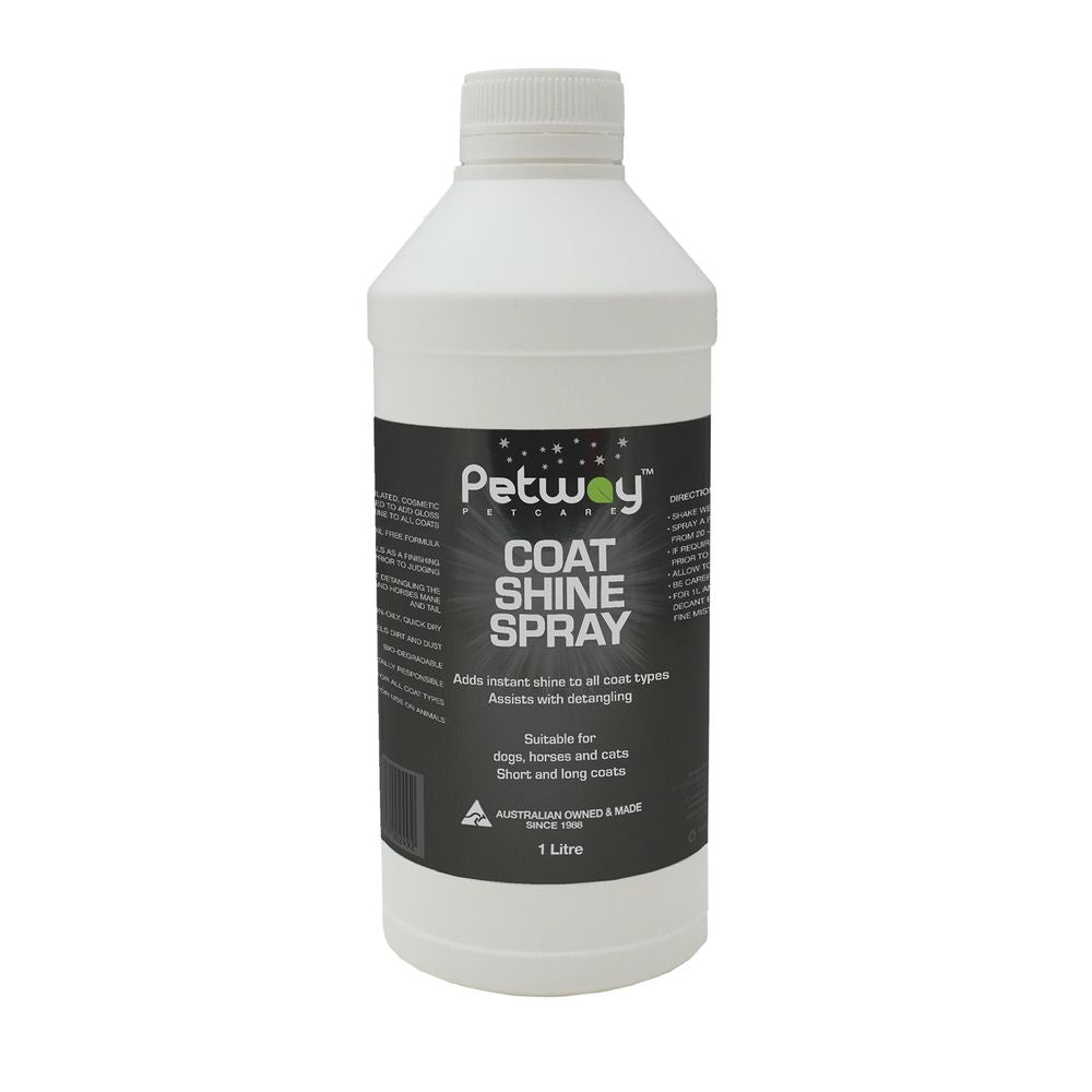 Petway Petcare Coat Shine Spray - 1L | PeekAPaw Pet Supplies