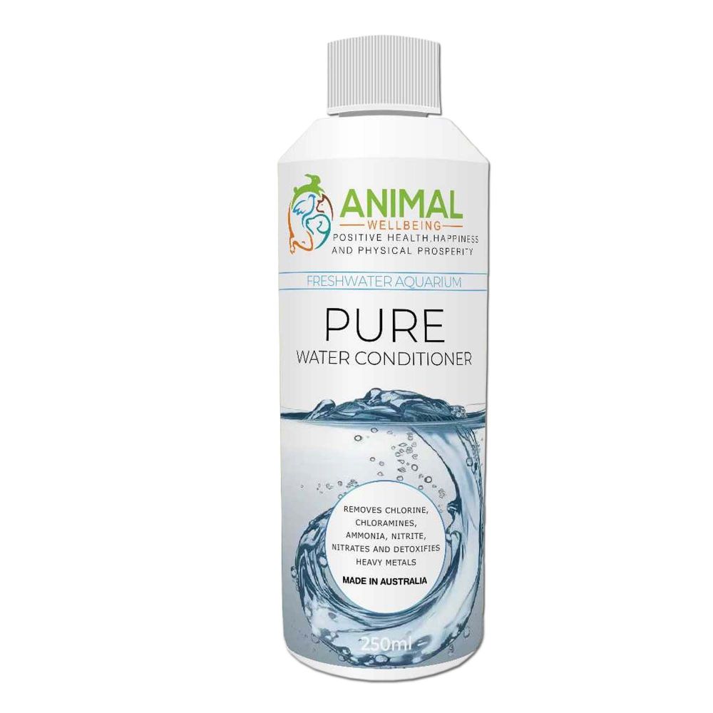 Animal Wellbeing Pure Aquarium Water Conditioner 250ml bottle | PeekAPaw Pet Supplies