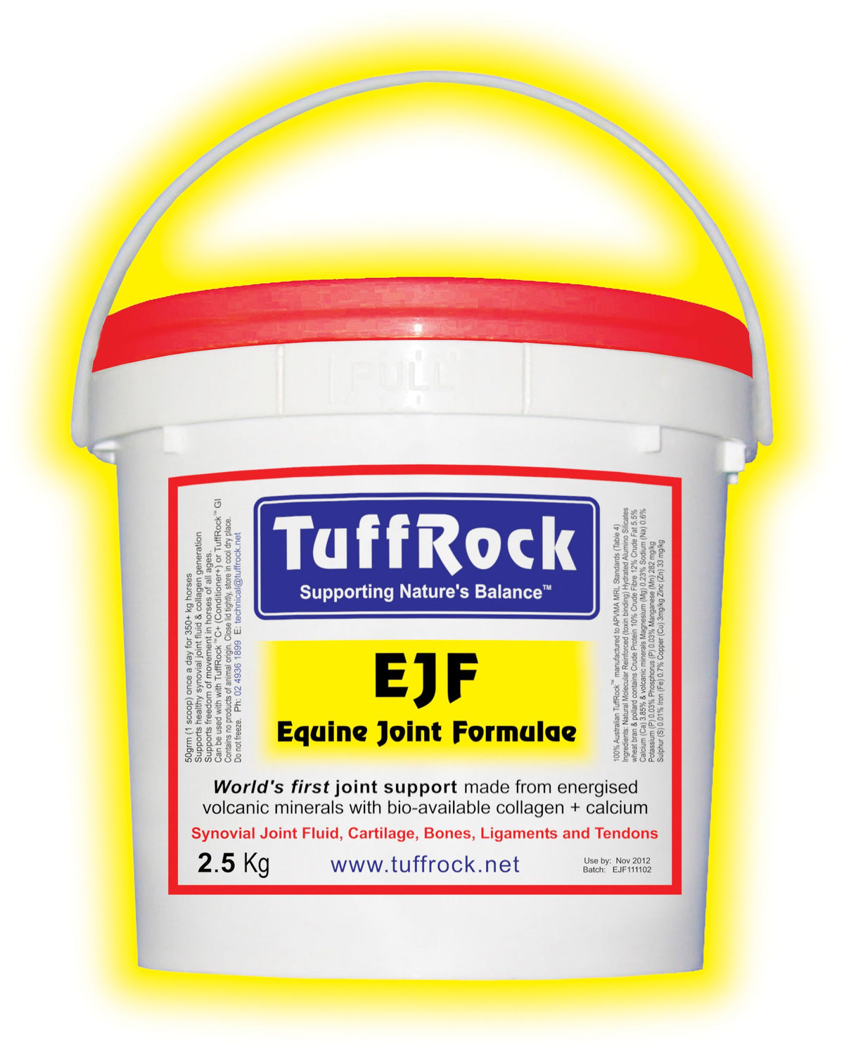 TuffRock EJF Equine Joint Formula powder, front of pack