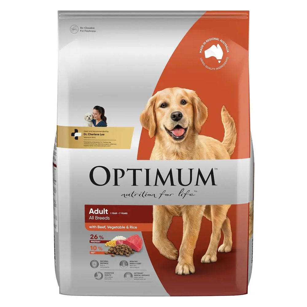 OPTIMUM Adult Beef, Vegetables & Rice Dry Dog Food