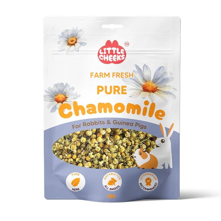 Little Cheeks Farm Fresh Pure Chamomile 35g pouch, front of pack