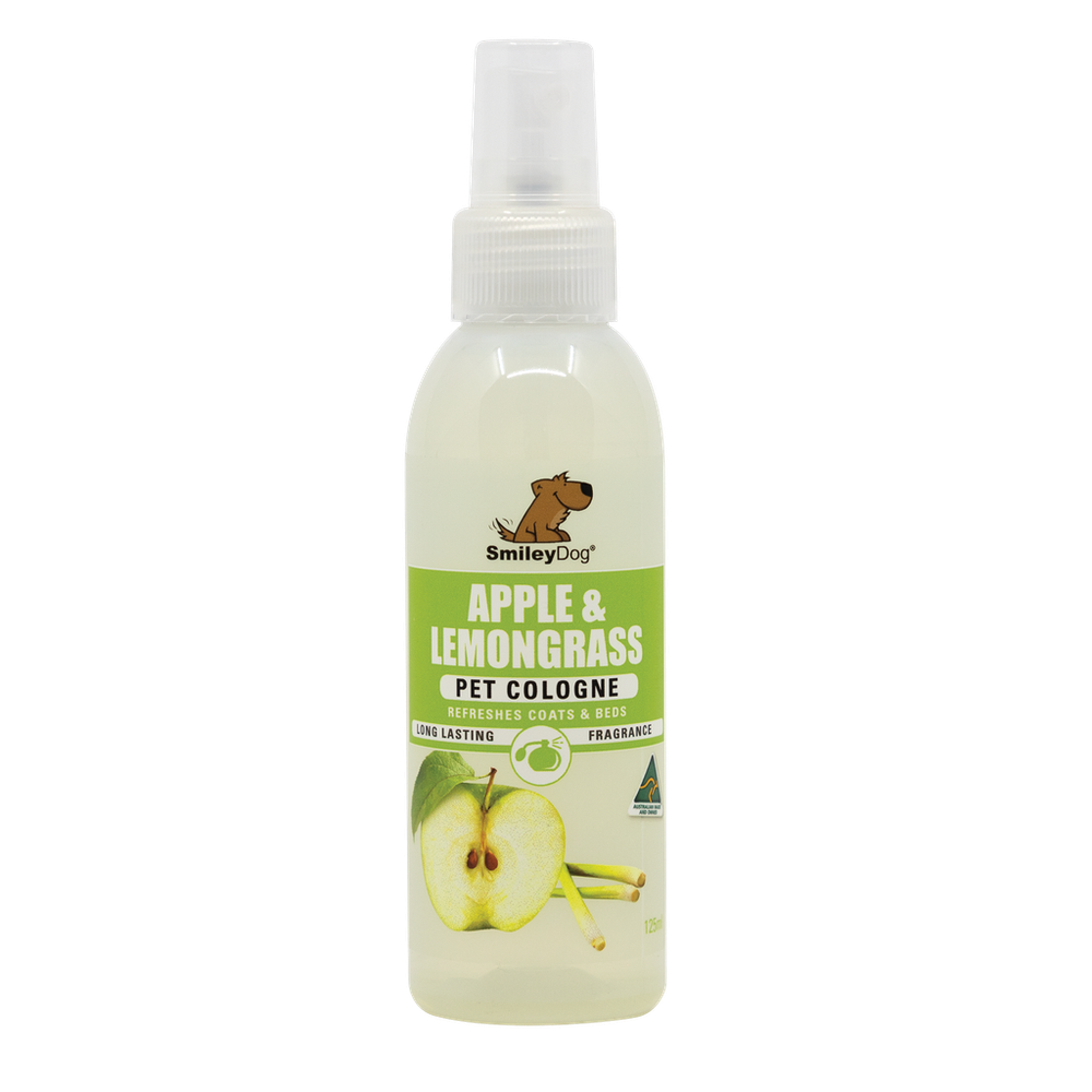 Smiley Dog Pet Cologne 125ml - Apple & Lemongrass | PeekAPaw Pet Supplies