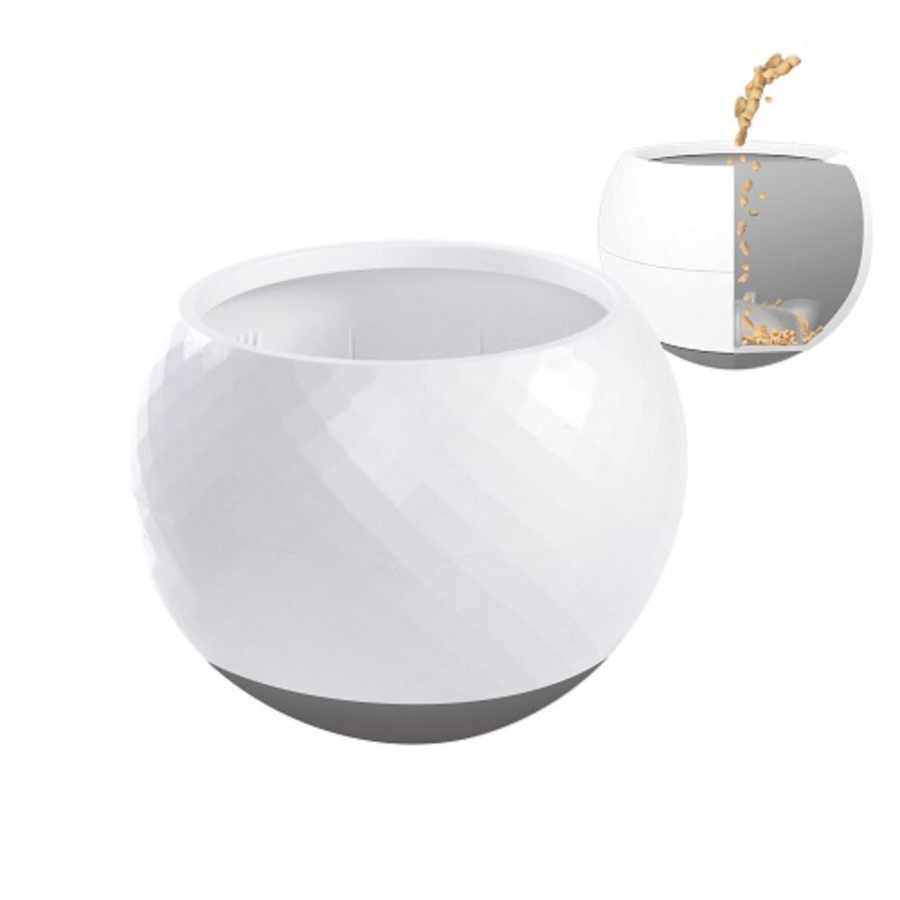 All Fur You Wobbler Slow Feeder Bowl for Dogs - Grey | PeekAPaw Pet Supplies