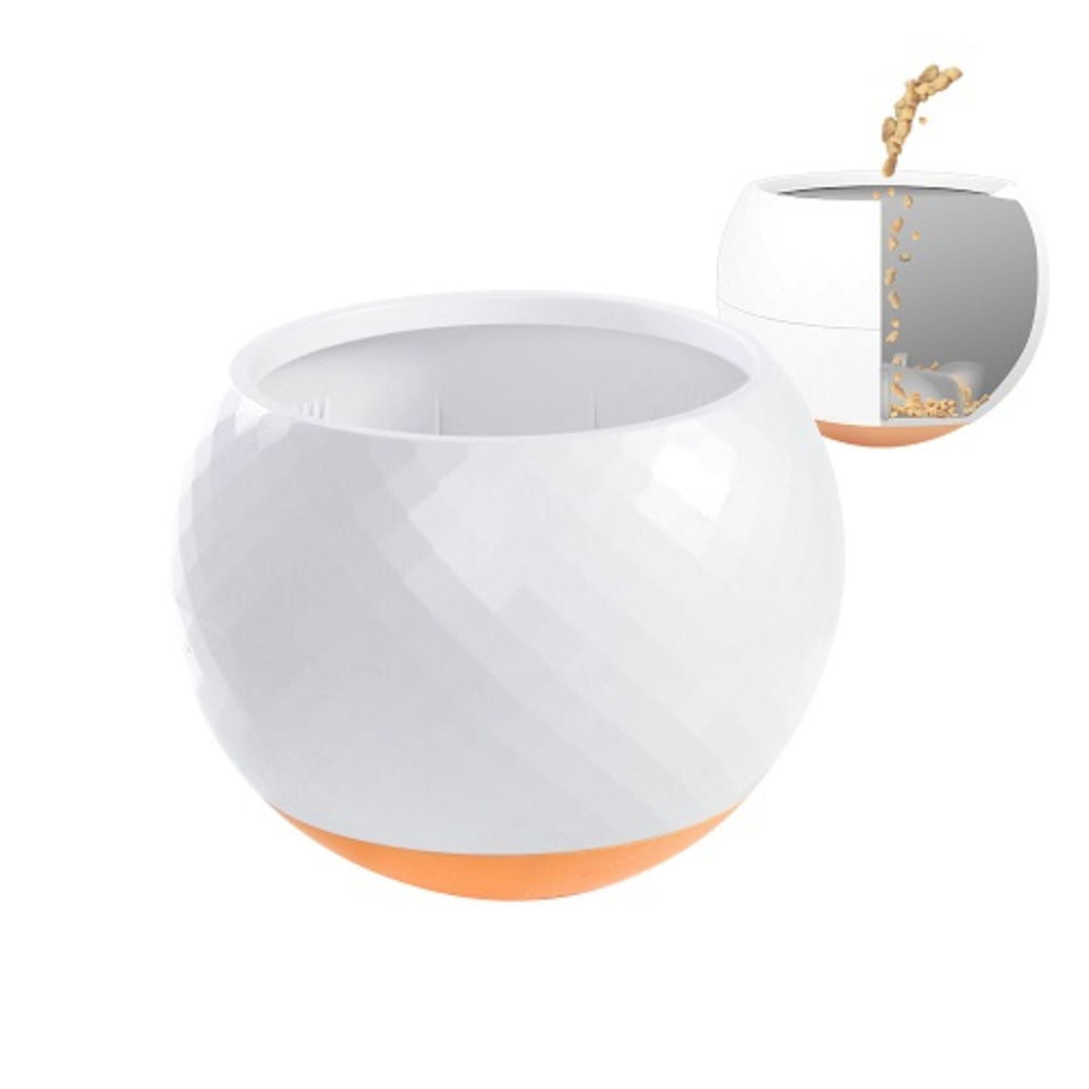 All Fur You Wobbler Slow Feeder Bowl for Dogs - Orange | PeekAPaw Pet Supplies