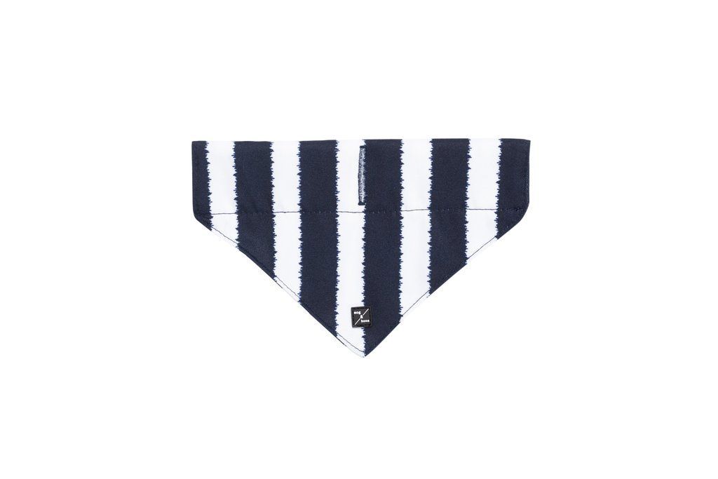 Mog & Bone Dog Bandana Navy Hamptons Stripe Print